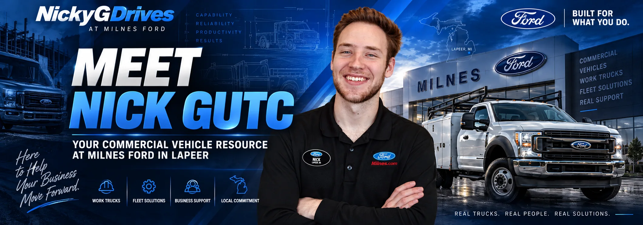 Meet Nick Gutc, Milnes Ford commercial vehicle resource in Lapeer
